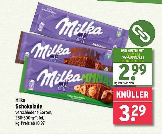 Milka Schokolade verschiedene Sorten, 250-300-g-Tafel
