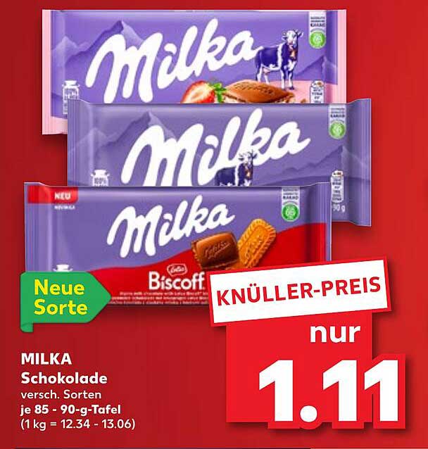 MILKA Schokolade verschiedene Sorten je 85 - 90-g-Tafel