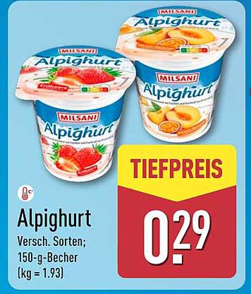 Milsani Alpengurt - Verschiedene Sorten 150-g-Becher