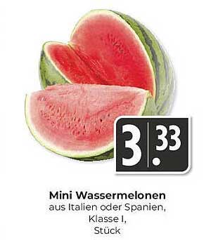 Mini Wassermelonen aus Italien oder Spanien, Klasse I, Stück