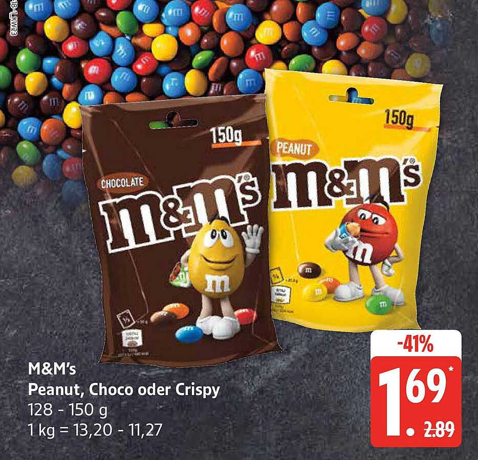 M&M's Peanut, Choco oder Crispy 150 g