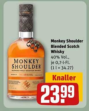 Monkey Shoulder Blended Scotch Whisky 0,7 l