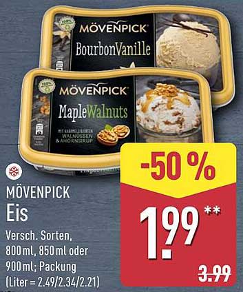 Mövenpick Eis - Verschiedene Sorten