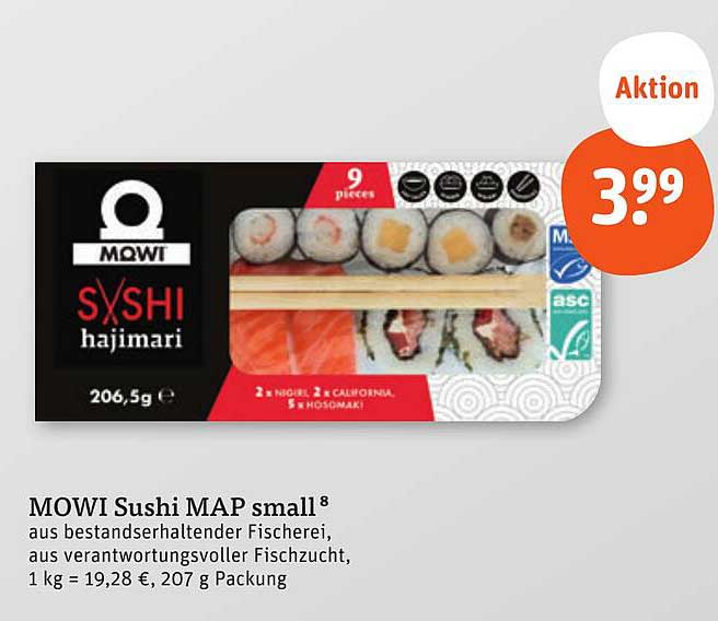 MOWI Sushi MAP small – 9 Stück zum Aktionspreis