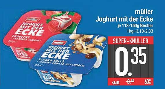 müller Joghurt mit der Ecke