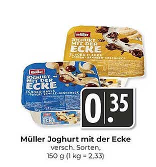 Müller Joghurt mit der Ecke - verschiedene Sorten