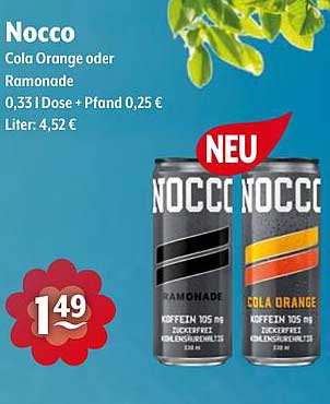 NoCCO Cola Orange oder Ramunade