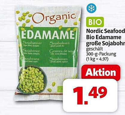 Nordic Seafood Bio Edamame große Sojabohnen geschält 300-g-Packung