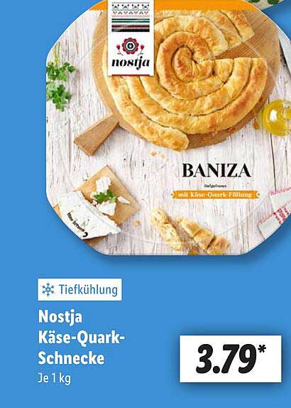 Nostja Käse-Quark-Schnecke Je 1 kg