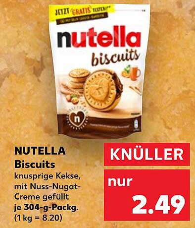 NUTELLA Biscuits - Knusprige Kekse mit Nuss-Nugat-Creme gefüllt