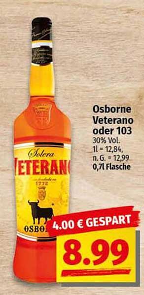 Osborne Veterano oder 103 0,71 l
