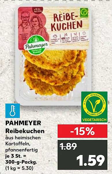 PAHMEYER Reibekuchen aus heimischen Kartoffeln, pfannenfertig