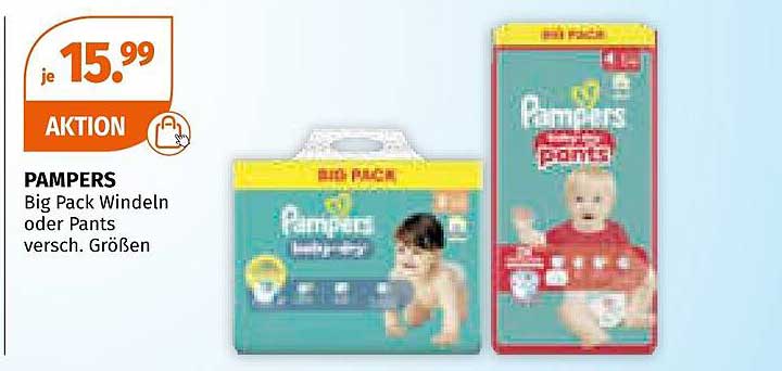 PAMPERS Big Pack Windeln oder Pants versch. Größen