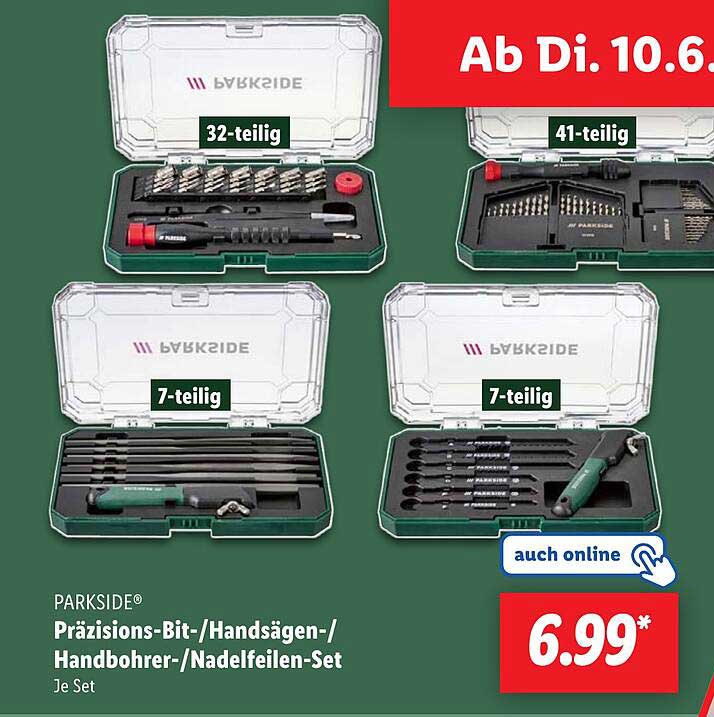 PARKSIDE® Präzisions-Bit-/Handsägen-/Handbohrer-/Nadelfeilen-Set (je Set)