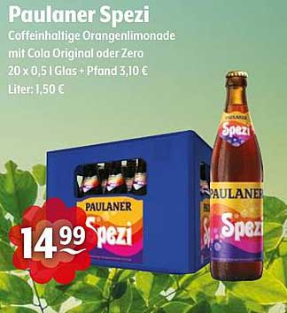 Paulaner Spezi 20 x 0,5 L Glas + Pfand 3,10 €