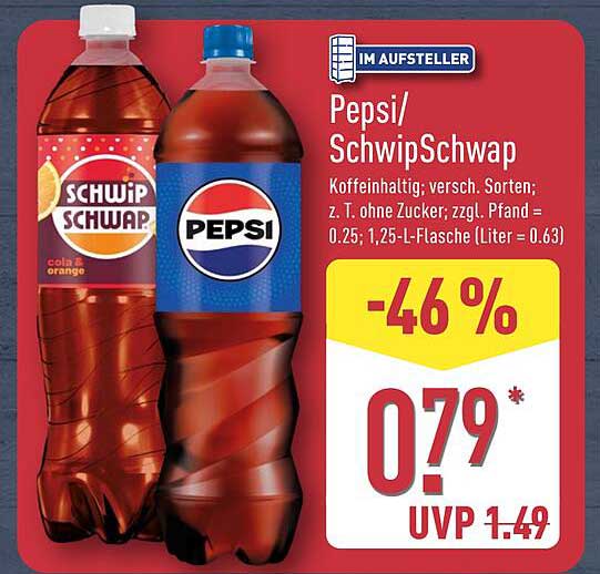 Pepsi/SchwipSchwapp 1,25-Liter-Flasche