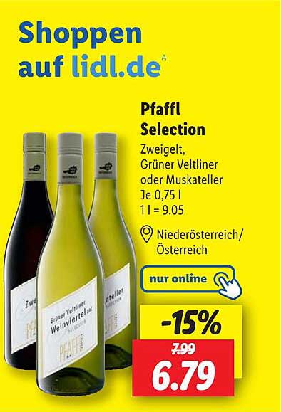 Pfaffl Selection - Zweigelt, Grüner Veltliner oder Muskateller