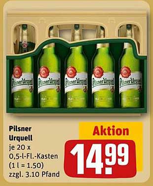 Pilsner Urquell 20 x 0,5-l-Fl.-Kasten zum Sonderpreis