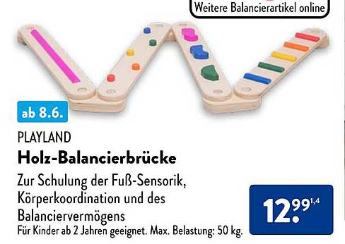 PLAYLAND Holz-Balancierbrücke