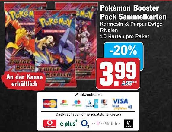 Pokémon Booster Pack Sammelkarten Karmesin & Purpur Ewige Rivalen