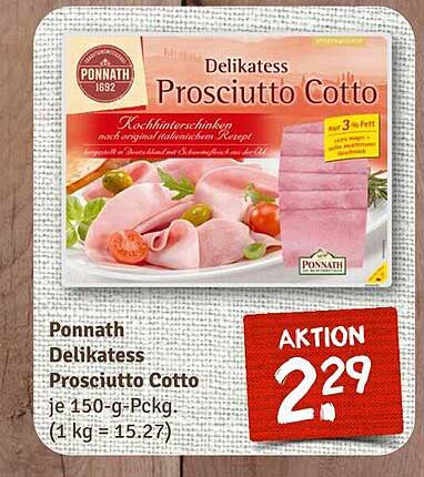 Ponnath Delikatesse Prosciutto Cotto