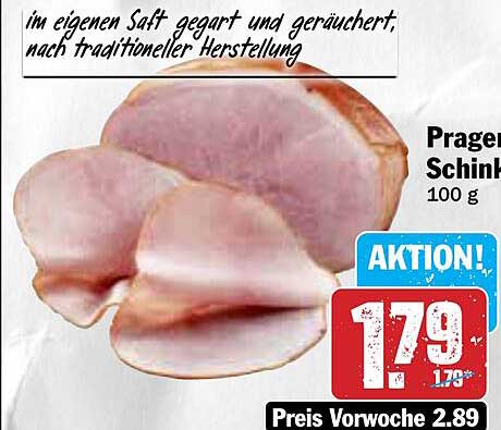 Prager Schinken 100 g - im eigenen Saft gegart und geräuchert