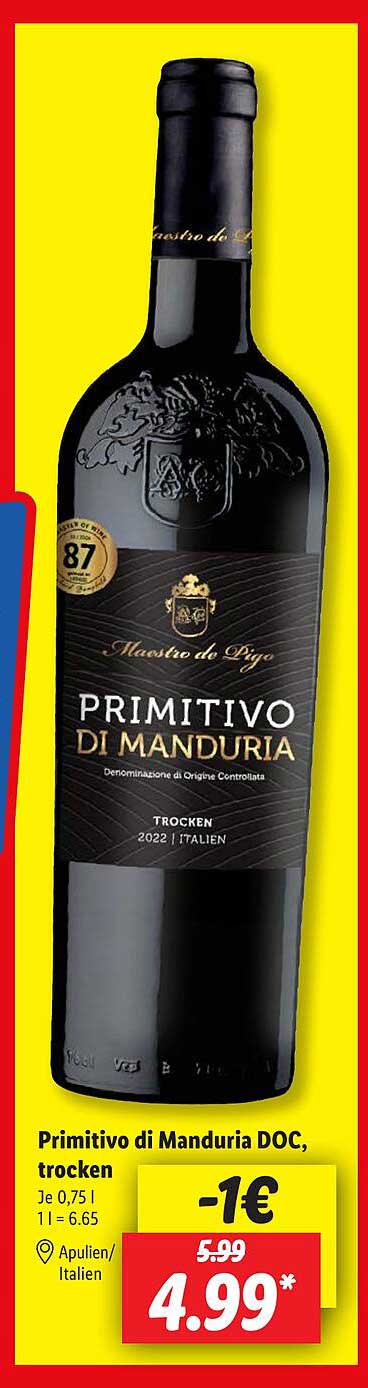 Primitivo di Manduria DOC, trocken 0,75 l