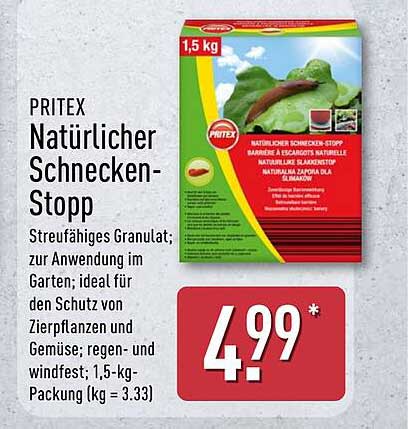 PRITEX Natürlicher Schnecken-Stopp 1,5 kg