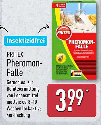 PRITEX Pheromon-Falle - Insektenfalle für Lebensmittelmotten