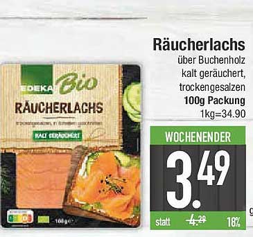 Räucherlachs über Buchenholz kalt geräuchert, 100g