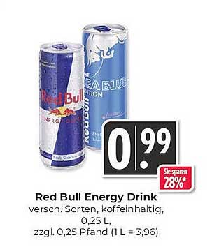 Red Bull Energy Drink - 0,25 L für nur 0,99 €