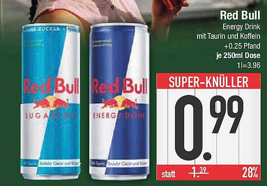 Red Bull Energy Drink 250ml Dose - Super Angebot!