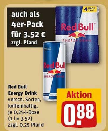 Red Bull Energy Drink - Aussgewählte Sorten für nur 0,88 €