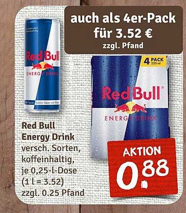 Red Bull Energy Drink, verschiedene Sorten, 0,25 L Dose
