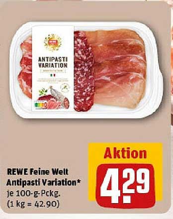 REWE Feine Welt Antipasti Variation* je 100-g-Pckg.
