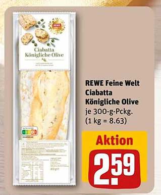 REWE Feine Welt Ciabatta Königliche Olive 300 g