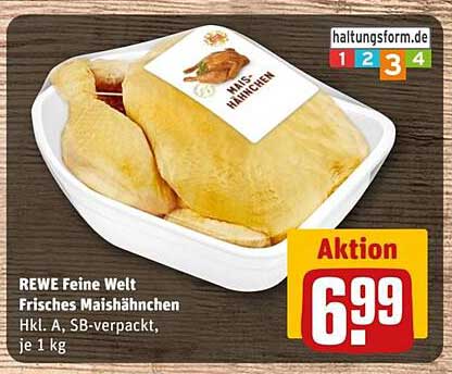 REWE Feine Welt Frisches Maishähnchen, Hkl. A, SB-verpackt, je 1 kg