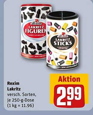 Rexim Lakritz Figuren und Sticks - Aktionsangebot