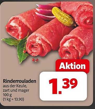 Rinderrouladen aus der Keule, zart und mager