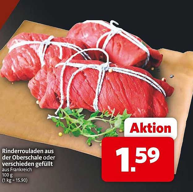 Rinderrouladen aus der Oberschale oder verschieden gefüllt