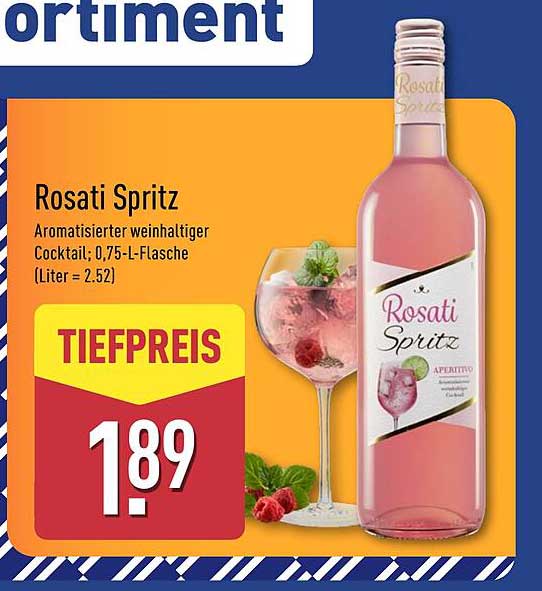 Rosati Spritz - Aromatisierter weinhaltiger Cocktail