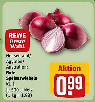 Rote Speisezwiebeln 500 g - Aktionspreis nur 0,99 €