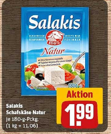 Salakis Schafskäse Natur 180 g