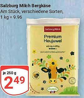 Salzburg Milch Bergkäse - Am Stück, verschiedene Sorten