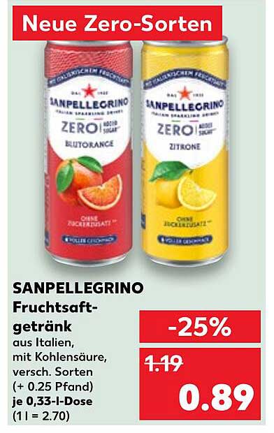 SANPELLEGRINO Fruchtsaftgetränk - Blutorange und Zitrone