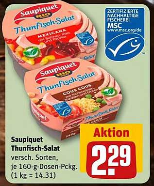 Saupiquet Thunfisch-Salat, 160-g-Dosen
