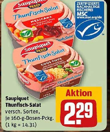 Saupiquet Thunfisch-Salat - Verschiedene Sorten