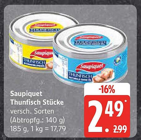 Saupiquet Thunfisch Stücke verschiedene Sorten