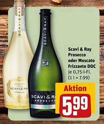 Scavi & Ray Prosecco oder Moscato Frizzante DOC 0,75 l für nur 5,99 €