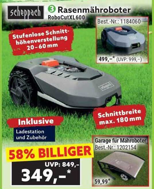 Scheppach RoboCutXL600 Rasenmäher-Roboter